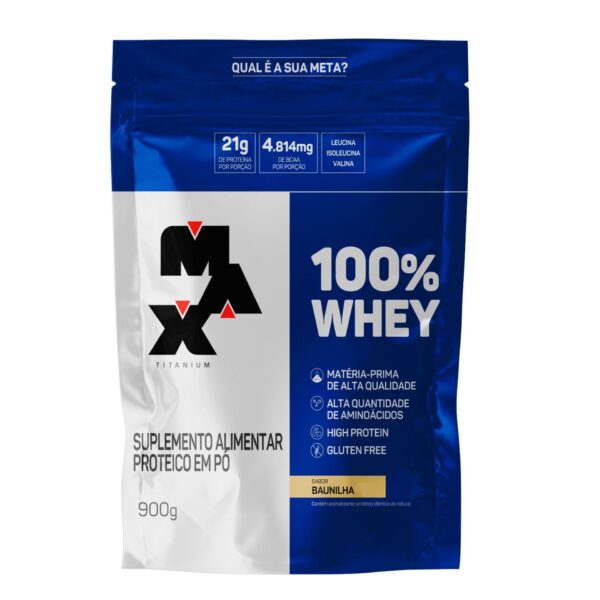 100% Whey Refil 900G - Max Titanium - Imagem 3