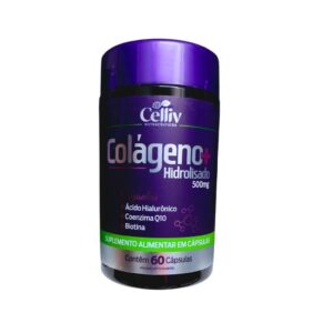 Colágeno Hidrolisado +Ac. Hialurônico Q10 Biotina vit 60 cap - Celliv