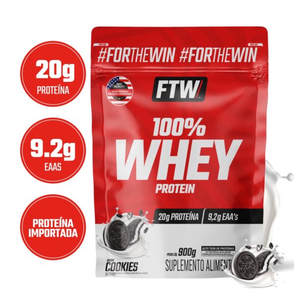 100% Whey Protein Refil 900g Sabor Cookies - FTW - Imagem 4
