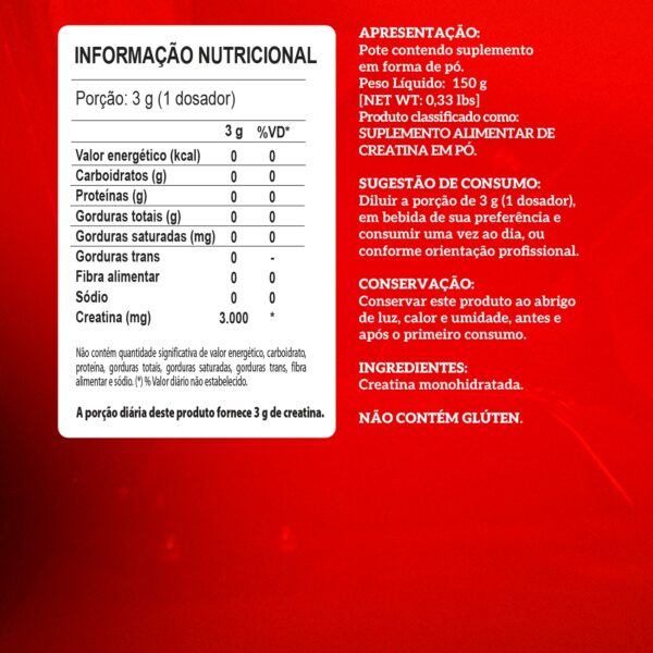 Creatina 100% Pura 150g Hardcore - Integral Medica - Imagem 6