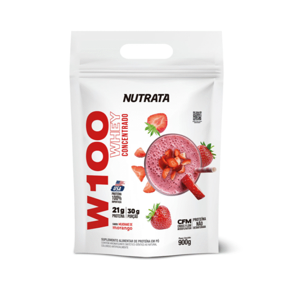 Nutrata W100 Whey Concentrado 900g refil - Nutrata - Imagem 3