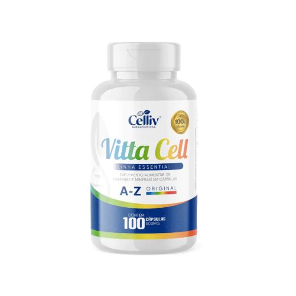 Vita Cell 100 caps 500 mg Vitamina A-Z - Celliv